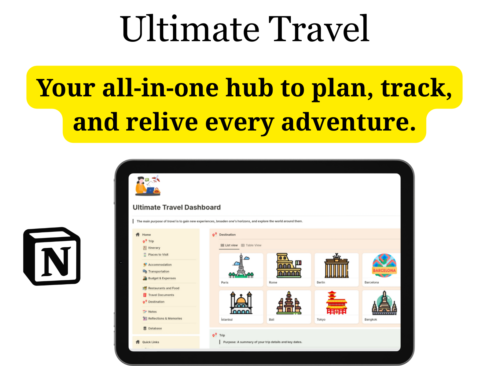 Ultimate Travel Dashboard